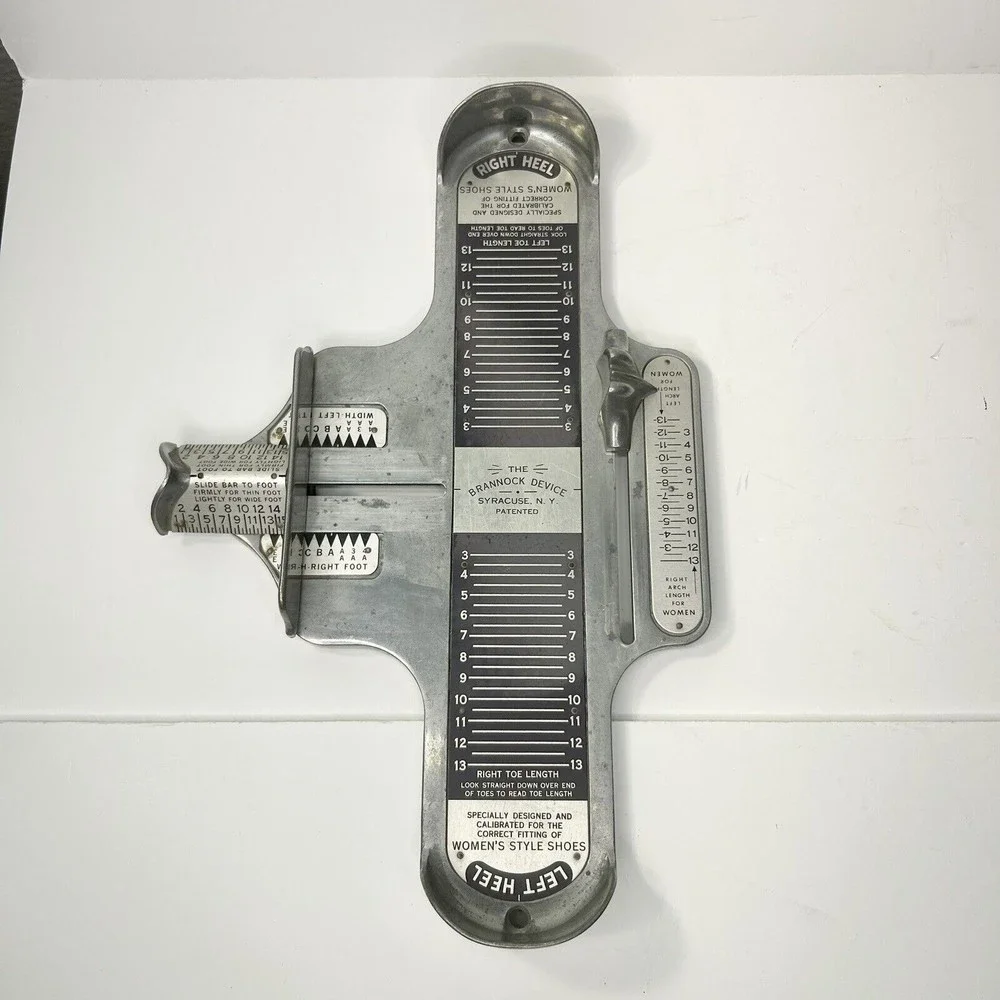 The Brannock Device NY VTG Shoe Sizer Width Arch Foot Measurement Tool Womens